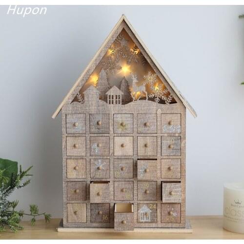 Nordic Christmas Calendar Wooden Christmas Tree Ornaments Snowflake Christmas Decorations for Home Noel Xmas Gift 2021 navidad