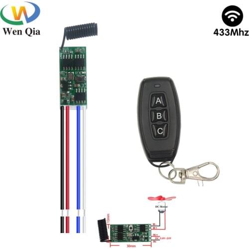 12V Motor Controller Universal Wireless Garage Remote Control Mini Switch 3.6V 6V 18V Relay Module For Forward and Reverse DIY