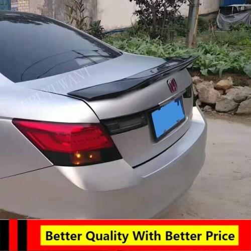 Fit For Accord 2008 2009 2010 2011 ABS / Carbon Fiber Exterior Rear Spoiler Tail Trunk Boot Wing Decoration Car Styling