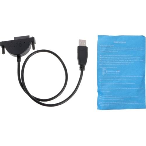 External USB To SATA 13Pin(7+6) Laptop DVD CD ROM Optical Drive Adapter Cable