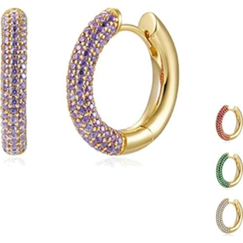 1PC 925 Silver Ear Buckle Creative Splicing Womens Earrings Simple High-Quality Wedding Zircon Round Earrings Small Jewelry