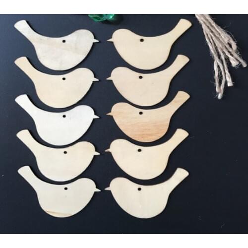 10pcs/lot Exquisite DIY Crafts Handicraft Bird Die Cutting Wood Angle DIY Scrapbook Wood Crafts Accessories MQ 013