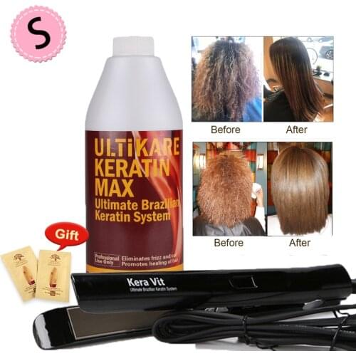 1000ml Chocolate Brazilian Keratin Treatment 8% Keratin Hair Straightening+Hair Flat Iron Keratin Smoothing Hair Care Products