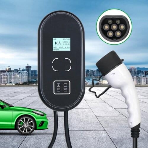 16A EVSE Wallbox EV Car Charger Electric Vehicle Charging Station Wall-mounted Type 2 Cable IEC 62196-2 Level 2 240V 3.6 KW
