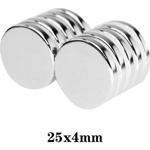 2~30pcs 25x4 Powerful Magnets 25mmx4mm Permanent Round Magnet 25x4mm Fridge Neodymium Magnetic Super Strong magnet 25*4 mm