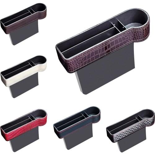 Car Passenger Seat Slot Storage Box Dual USB Ports Phone Keys Holder Container Car Accessories Interior