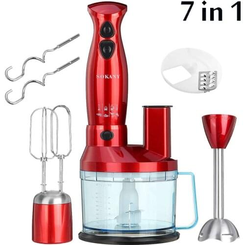 7In1 Mixer Blender Electric 700W Immersion Hand Stick Blender Mixer Vegetable Meat Grinder Electric Kitchen Food Meat Processor