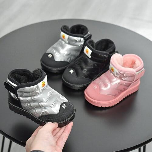2020 Winter Baby Girls Boys Snow Boots Children Warm Plush Boots Waterproof Windproof Kids Cotton Shoes Infant Toddler Boots