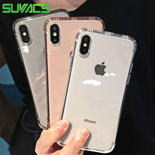 SUYACS Phone Case For iPhone 11 Pro Max XR XS MAX 6 6S 7 8 Plus X Transparent Soft Silicone Full Body Phone Back Cover Cases