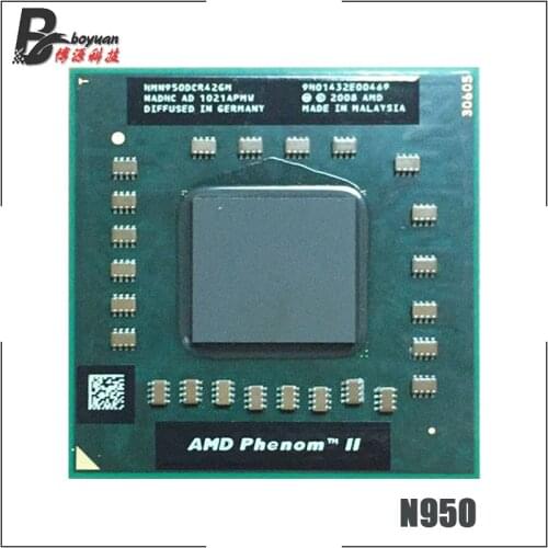 AMD Phenom II Quad-Core Mobile N950 2.1 GHz Quad-Core Quad-Thread CPU Processor HMN950DCR42GM Socket S1
