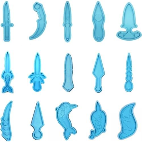 DIY Keychain Pendant Silicone Mould Handmade Crafts Key Ring Jewelry Making Tool Crystal Epoxy Resin Mold