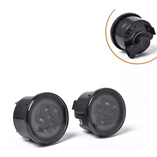 For 2007-2017 Jeep Wrangler JK Front Fender Flare Side MarkerLight Turn Signal Light Parking Compatible Amber Side marker Lamp