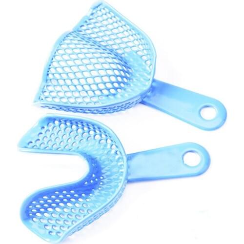 DR.PERFECT Plastic Steel Dental Equipment Autoclavable Central 10pcs/Bag Dental Supply Impression Trays Denture Tray