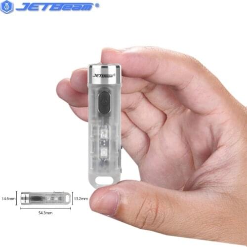 JETBEAM MINI ONE SE UV Mini Flashlight Max 500 LM Fluorescence Whitening Agent Detection Durable Plastic Keychain Flashlight