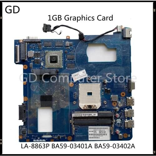 GD For Samsung 355V5C NP355V5C Laptop Motherboard LA-8863P BA59-03401A BA59-03402A 1GB Graphics Card DDR3 100% Tested Fast Ship