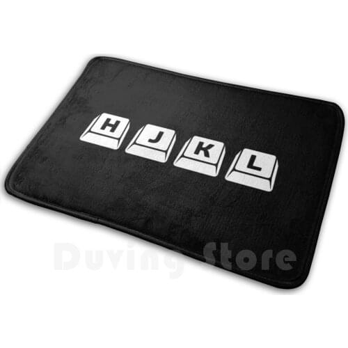 Hjkl - Navigation Keyboard Keys Design For Vim Hackers Soft Non-Slip Mat Rug Carpet Cushion Coder Developer Editor Geek
