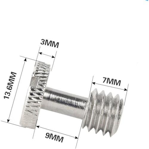 Jadkinsta 50PPCS 3/8" Flat Head Convert Slotted Screw Adapter Thread Camera Screw Mount Adapter for DSLR Camera Tripod Stand