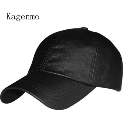 Kagenmo High quality PU leather winter and autumn baseball cap keep warm outside Visors 2color 1pcs brand new arrive