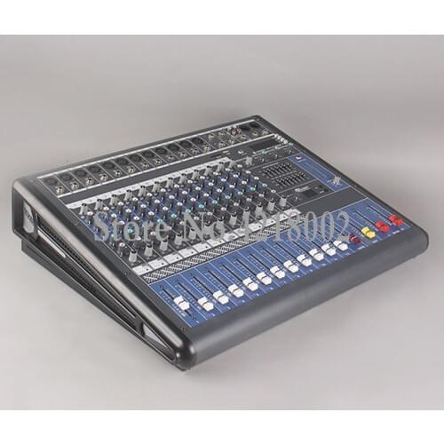 12 Channel Tuning Console with Amplifier Bluetooth USB Karaoke Microphone Mic Mixer System