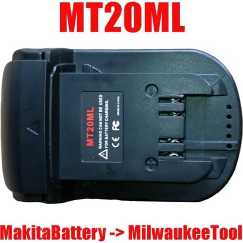 Dawupine MT20ML Battery Converter Adapter USB Charger For Makita Convert 18V Li-ion Battery BL1830 BL1860 BL181 To Milwaukee M18