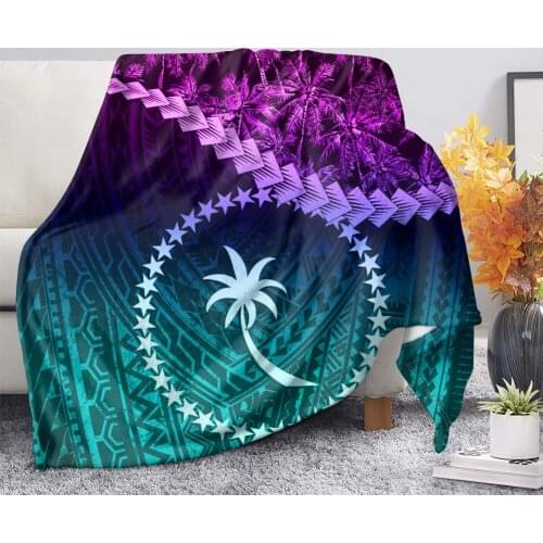 DARMIAN Chuuk States Polynesian Pattern Summer Air Condition Blankets Sofa Bedroom Soft School Nap Knee Throw Blanket Adult Kids