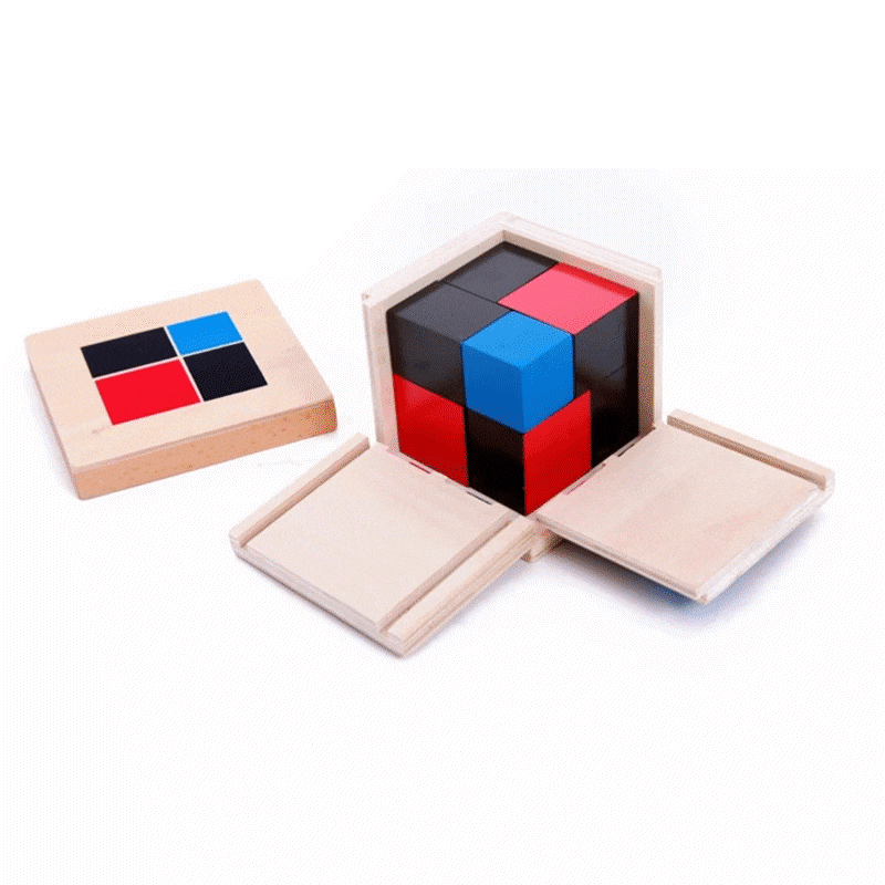Wooden Montessori Math Toys Montessori Binomial Cube Preschool Educational Learning Toys For Kids Juguetes Brinquedos MI2664H
