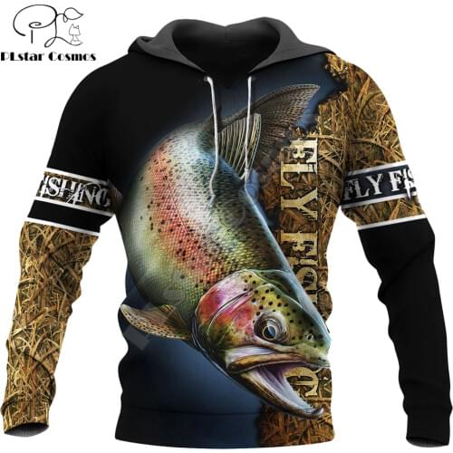 Cool Fly Fishing Art 3D Printed Men Hoodie Harajuku Streetwear Pullover autumn Sweatshirt Unisex Casual Jacket Tracksuits KJ0115