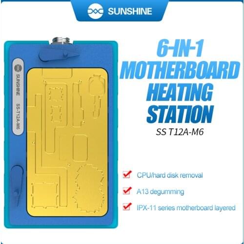 SunShine SS-T12A M6 6 in 1 motherboard heating station For Iphone X Xr Xs Xs Max 11 Rapid Heating Glue remove Efficient Frame