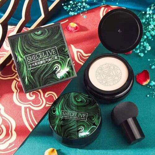 Natural Brightening Makeup Care CC Cream Mushroom Head BB Cushion Foundation Air-permeable up Make Air Moisturizing Cream C6V0