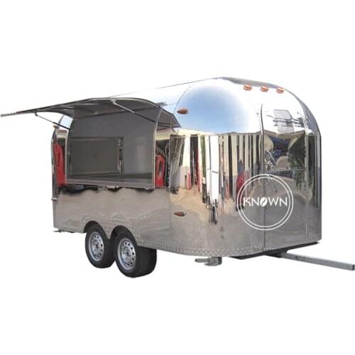 Stainless steel 4m long customized food trailer for ice cream fried ice cream vening cart for sale