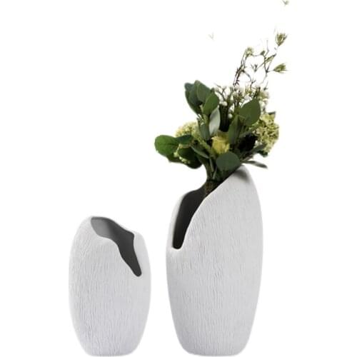 Simplicity Ceramic Vase Art Irregular Living Room Flower Arrangement Western Restaurant Desktop Flower Vase Home Decoration