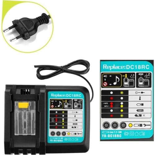 NEWEST Li-ion Battery Charger 3A Charging Current for Makita 14.4V 18V BL1830 Bl1430 DC18RC DC18RF Power tool + high quality