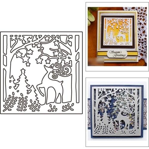 2021 New Square Christmas Metal Cutting Dies For DIY Craft Making Greeting Card Background and Paper Scrapbooking No Stamps Sets