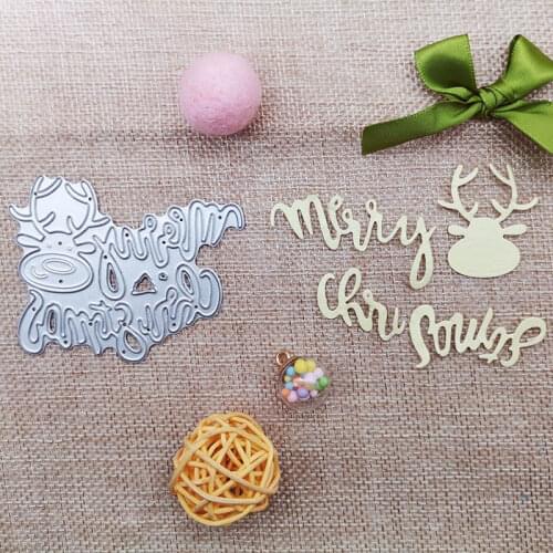 70*50mm Merry chirstmas new Metal Cutting Dies Scrapbooking DIY Album Paper Card Craft Embossing stencil Dies