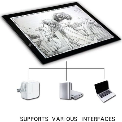 Draagbare A3 A4 LED Light Pad Doos Tekening Tracing Tracer Kopie Boord Tablet Pad Copyboard voor Diamant Schilderij Tattoo Schet