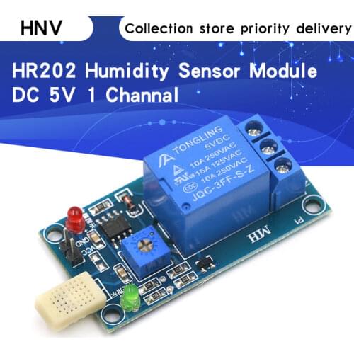 HR202 DC 5V 1 Channal 1CH Humidity Sensor Switch Relay Module Control Board Humidity Sensor Module for Arduino