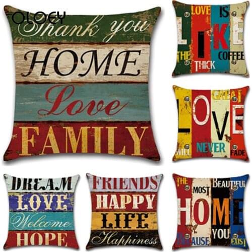 Retro Mediterranean Nordic Household Commodity Pillow Case Custom Map Pillow Case Hotel Bed Decoration Pillow Case