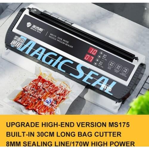 Hand Self Integrated Vacuum Packaging Machine Air Extraction Sealing Small Food Preservation Flat Bag Machine With Bag Cutter