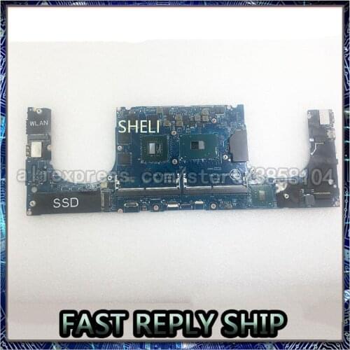 SHELI for dell XPS 15 9560 Laptop Motherboard LA-E331P 0YH90J CN-0YH90J i7-7700HQ CPU GTX1050 notebook pc mainboard 100% Test ok
