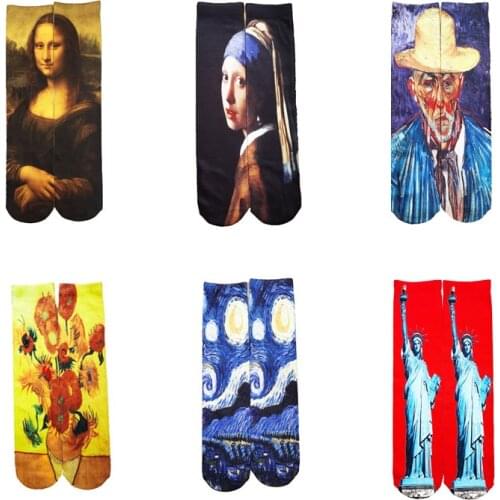 Unisix Harajuku Funny Socks women with Art Picture Woman 3d Print Socks Man Mil Creative Life Sokken Chaussette Femme 41701