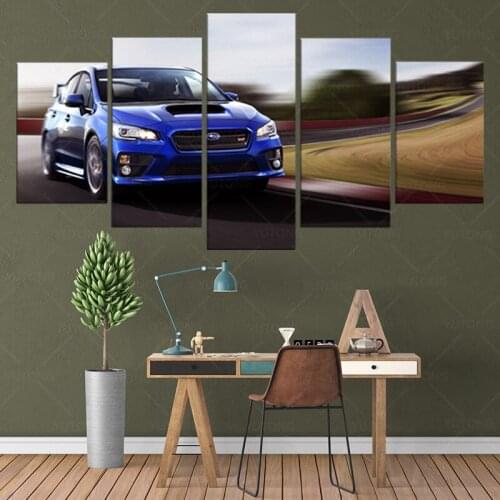 Modern Artwork landscape Canvas Print Painting 5 Pieces Subaru Impreza 1 Poster Supercar Picture Wall Art Home Decorative