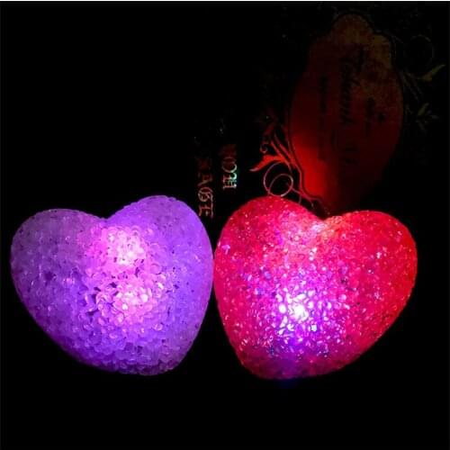 Led Night Light 8CM Love Heart Luminous Valentines Day Easter Decoration Romantic Wedding Home Party Decorations