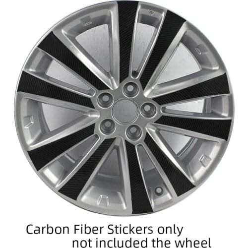 Black 3D Carbon Fiber Vinyl Wheel Car Stickers For SUBARU FORESTER 2011-2013 16" 17" Wheel Decal Vinyl Car Styling