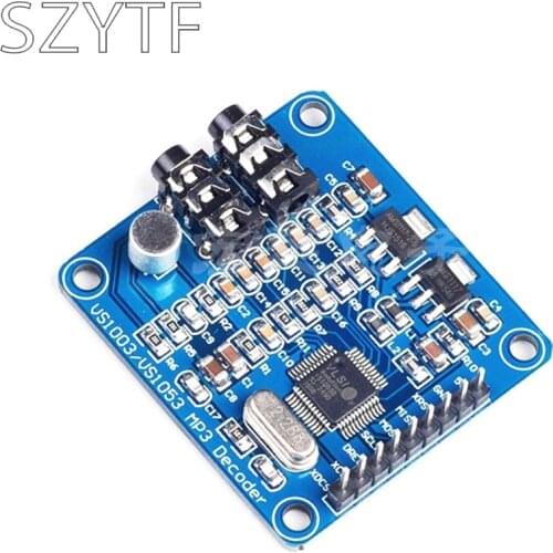 VS1003B MP3 decoding module, microphone head, STM32 microcontroller development board accessories