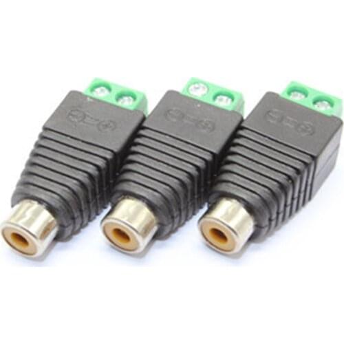 10 Pcs CAT5 BNC Male Connector Plug DC Adapter Balun Connector for CCTV Camera Security System Surveillance Accessories POE