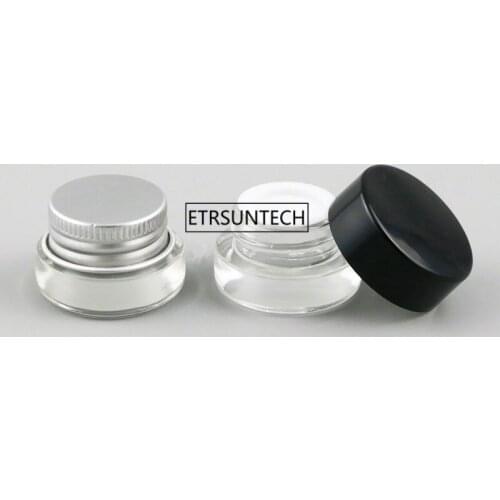 100pcs 3g Traval Small glass cream make up jar with lids cosmetic container packaging glass jar F3558