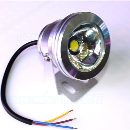 4pcs Silver cover AC85-265V flat lens underwater led lamp white/warm white underwater led lights 10W led underwater pool light