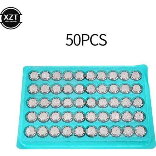 50pieces Cell Coin Watches Battery LR44 AG13 L1154 357 SR44 1.5V Alkaline Button Batteries Suitable For Watch
