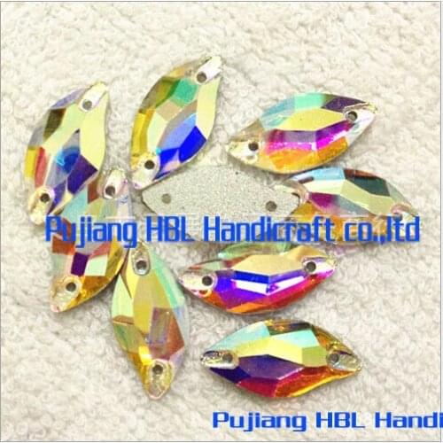 9x20mm 14x30mm Leaf Little Mermaid Shaped sew on resin rhinestones /buttons flatback 2 holes