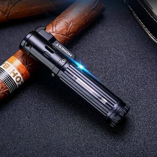 High Capacity Butane Turbo Lighter Metal Lighters Smoking Accessories Gadgets For Men Cooking Gas Lighter Cigarettes Lighters